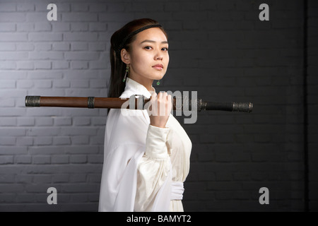 Ancient Chinese Warrior-Hero Stock Photo