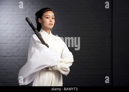Ancient Chinese Warrior-Hero Stock Photo