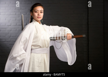 Ancient Chinese Warrior-Hero Stock Photo