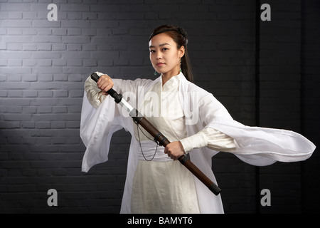 Ancient Chinese Warrior-Hero Stock Photo