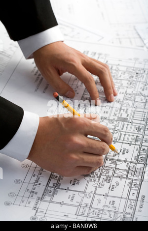 The blueprints Stock Photo