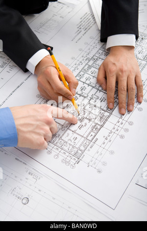 The blueprints Stock Photo