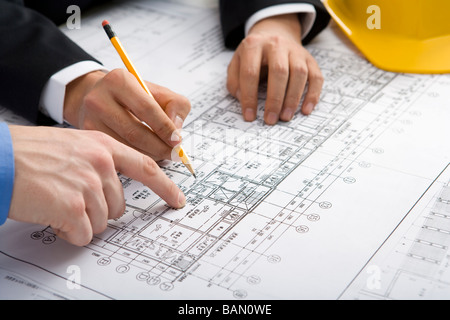 The blueprints Stock Photo