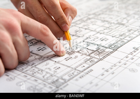 The blueprints Stock Photo