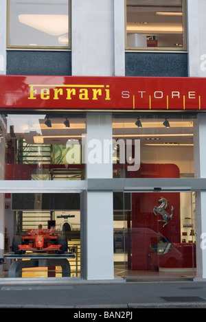 Ferrari Store Milan Italy Stock Photo