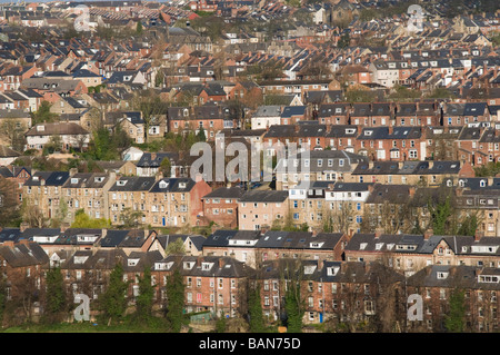 traditional housing  in  Sheffield City in South Yorkshire England Stock Photo
