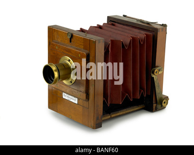 wooden camera circa 1890 Stock Photo