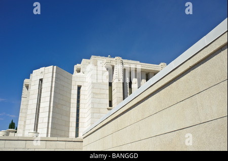 Cardston Mormon Temple Church of the Latter Day Saints Temple in Cardston Alberta Stock Photo