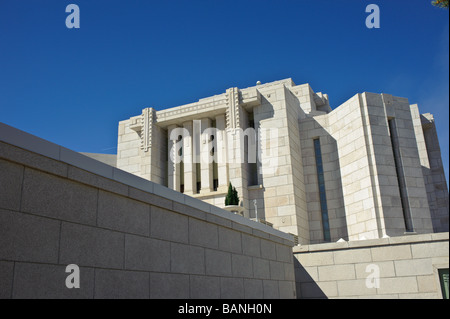 Cardston Mormon Temple Church of the Latter Day Saints Temple in Cardston Alberta Stock Photo