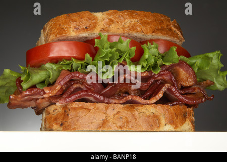 Bacon, Lettuce and Tomato Sandwich (BLT) Stock Photo
