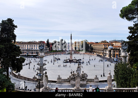 Piazza del Popolo Rome Stock Photo