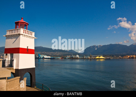 Brockton Point lighthouse Stanley Park Vancouver Stock Photo