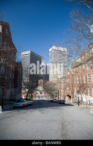 Photo of Waterman Street in the College Hill section of Providence. Stock Photo