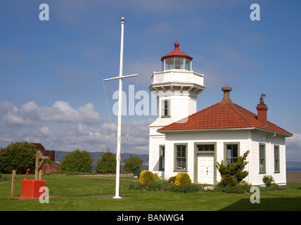 Mukilteo Lighthouse Coast Guard Grounds Edmonds Washington USA United States North America Stock Photo