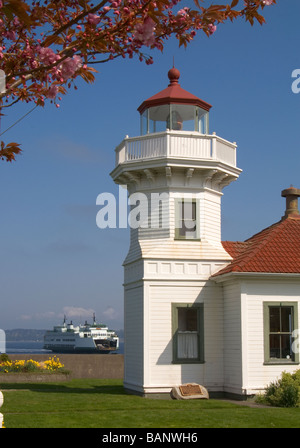 Mukilteo Lighthouse Coast Guard Grounds Edmonds Washington USA United States North America Stock Photo