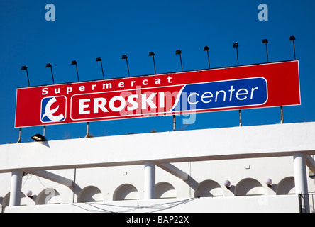 Eroski supermarket sign Mallorca Spain Stock Photo