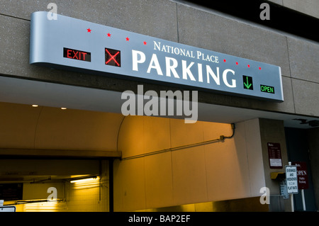 National Place parking garage, Washington DC Stock Photo