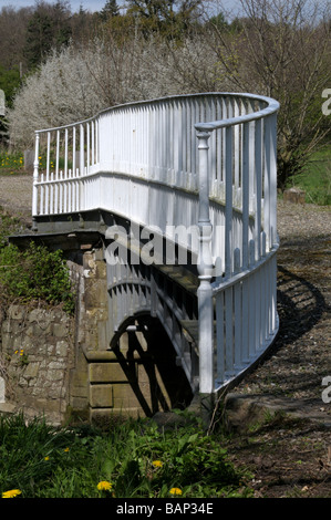 Cantlop Bridge built of cast iron by Thomas Telford Stock Photo