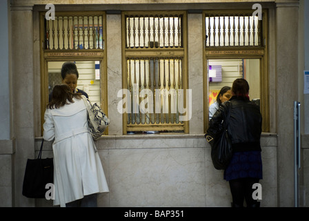 Customers at the James Farley Post Office in New York Stock Photo