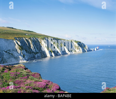 GB ISLE OF WIGHT ALUM BAY NEEDLES Stock Photo