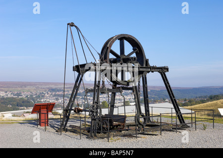 Big Pit Blaenavon coal mine winding tower Stock Photo