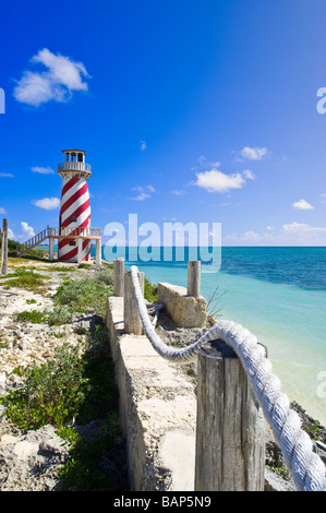 High Rock lighthouse at High Rock, Grand Bahama, Bahamas. Stock Photo