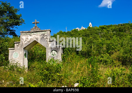 The   The The Hermitage on Mount Alvernia, Old Bight Settlement, Cat Island Bahamas Stock Photo