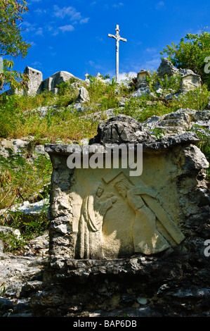 The   The The Hermitage on Mount Alvernia, Old Bight Settlement, Cat Island Bahamas Stock Photo