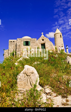 The   The The Hermitage on Mount Alvernia, Old Bight Settlement, Cat Island Bahamas Stock Photo