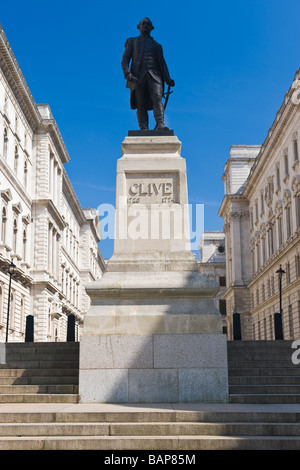 Whitehall , statue of Robert Clive , Clive of India , 1725 - 1774 , soldier , founder of & Governor , British Empire in India Stock Photo