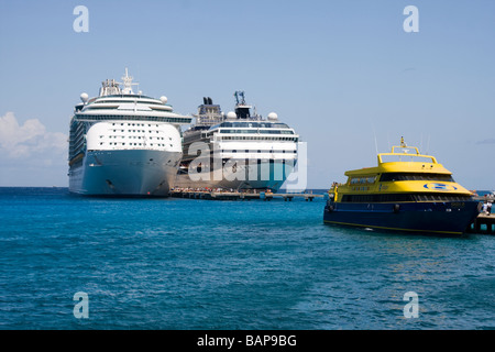 Cozumel Mexico Cruise Ships in Port Stock Photo