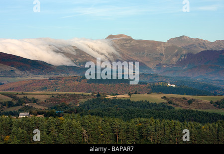 Autumn at Aezkoa valley Selva de Irati Pyrenees Navarra Spain Stock Photo