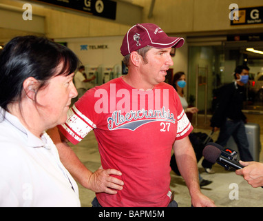 Mexico City Airport during swine flu Pandemic Stock Photo