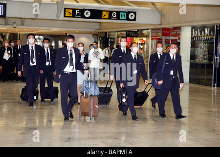 Mexico City Airport during swine flu Pandemic Stock Photo