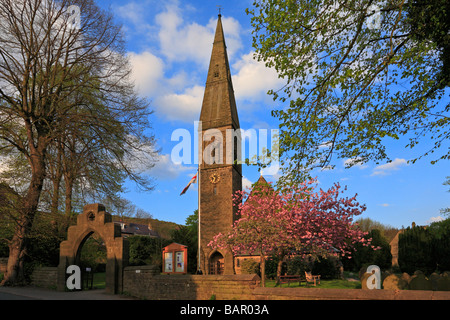St John the Baptist church, Bamford, Derbyshire, Peak District National Park, England, UK. Stock Photo