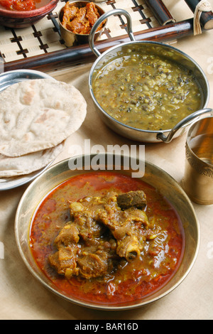 Pakku Mutton curry is a typical mutton curry from sikkim region which is served with cooked rice or Selroti Stock Photo