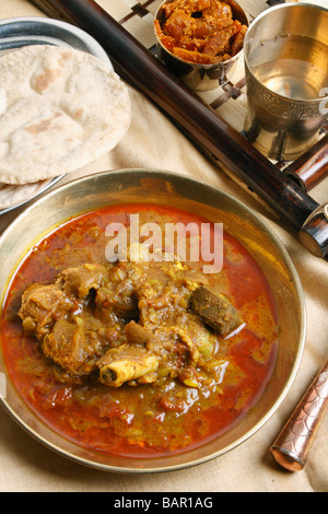 Pakku Mutton curry is a typical mutton curry from sikkim region which is served with cooked rice or Selroti Stock Photo