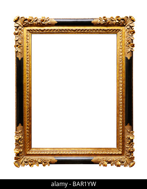 Ornate wooden picture frame Stock Photo