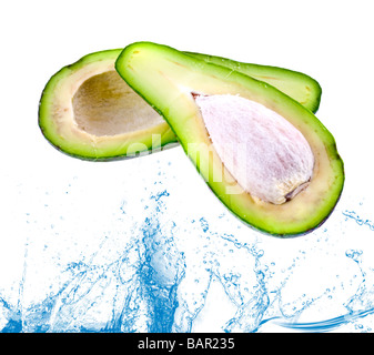 Avocados isolated on white background Stock Photo