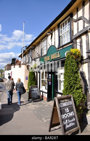 16th Century The Bell Inn, Market Hill, Clare, Suffolk, England, United Kingdom Stock Photo