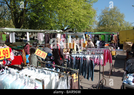 Wednesday's Church road market in Willesden, London, England, Uk Stock Photo