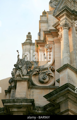 Italy, Sicily, Val di Noto, Ragusa Ibla, San Giuseppe church, detail Stock Photo