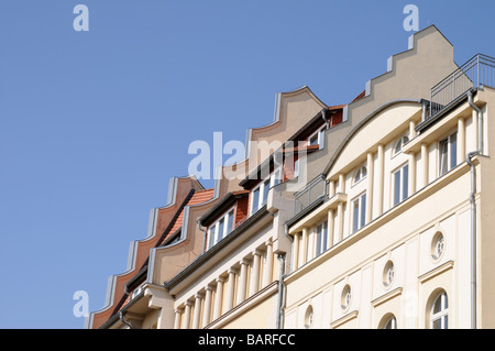 Giebel von Gebäuden in Schwerin Deutschland Gables of buildings in Schwerin Germany Stock Photo