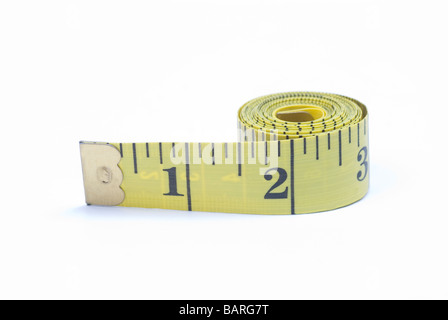 Tape measure against a white background Stock Photo