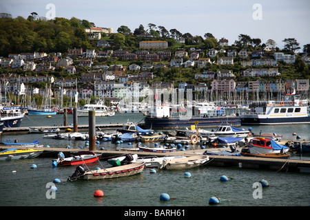 Views of Dartmouth from the Dart river chain ferry Stock Photo