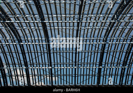 St Pancras International station roof Stock Photo