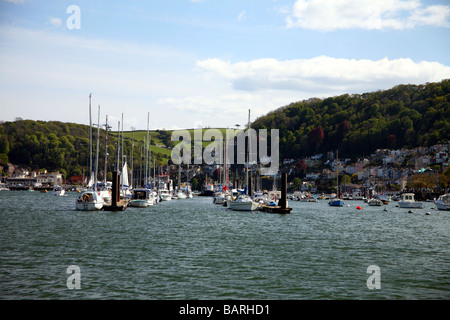 Views of Dartmouth from the Dart river chain ferry Stock Photo
