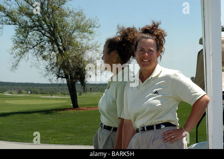 Fanny Sunesson is most noted as being the golf caddie for Nick Faldo from 1990 to 1999. Stock Photo