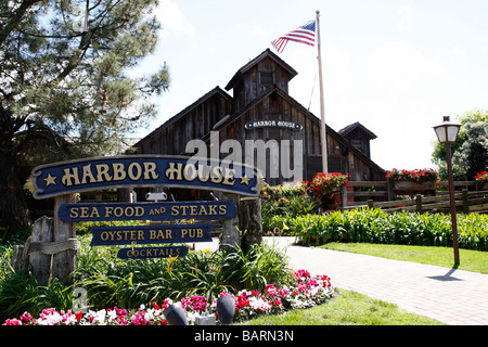 entrance to the harbor house restaurant and pub seaport village embarcadero san diego california usa Stock Photo