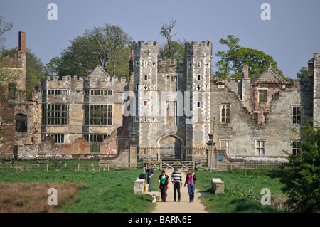 Cowdray House Tudor Mansion ruins, Midhurst, West Sussex, England, United Kingdom Stock Photo